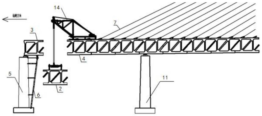 一种非对称荷载钢桁梁斜拉桥边跨合龙施工控制方法与流程