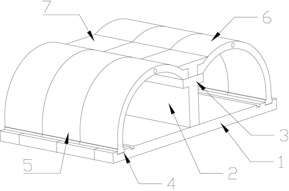 一种明挖装配式双拱隧道结构的制作方法