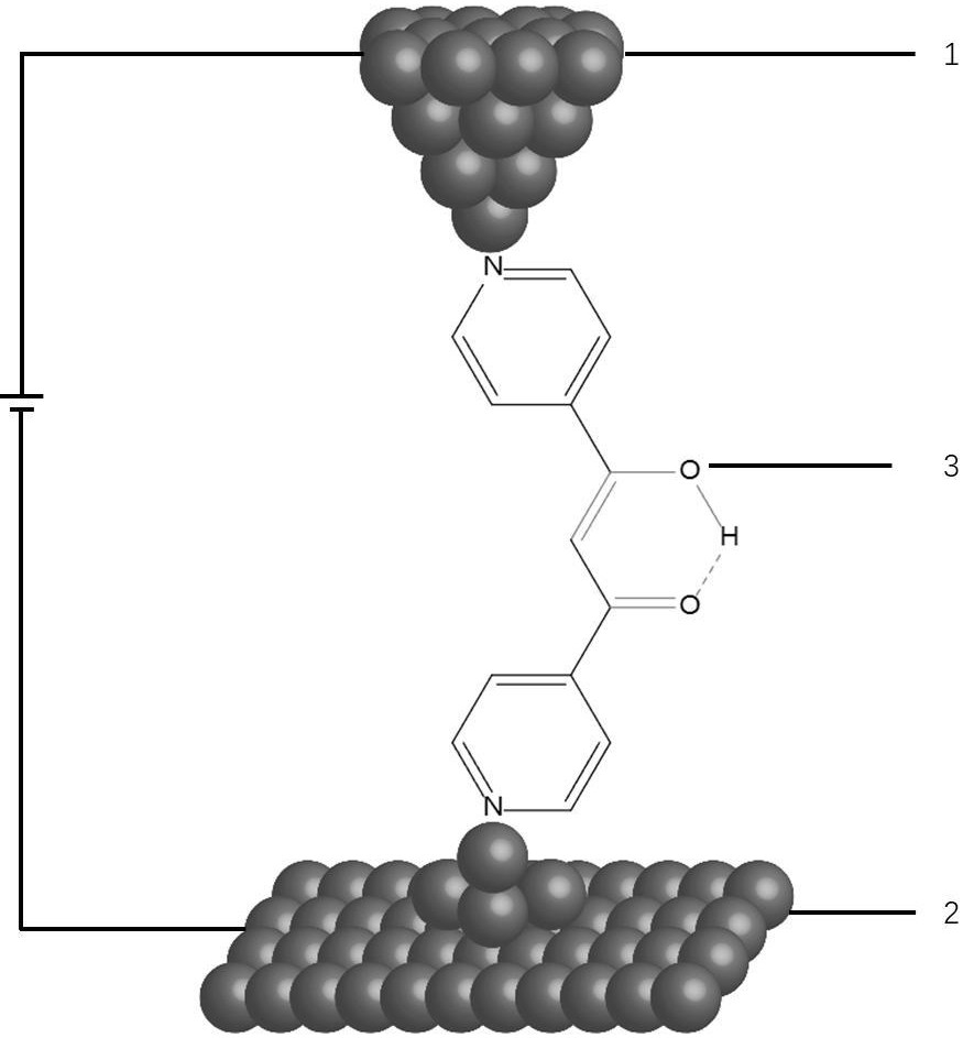 一种基于分子内氢键实现原位可控单分子整流器的方法