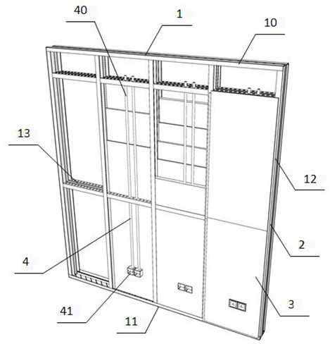 一种具备双隔音空腔的隔墙系统的制作方法