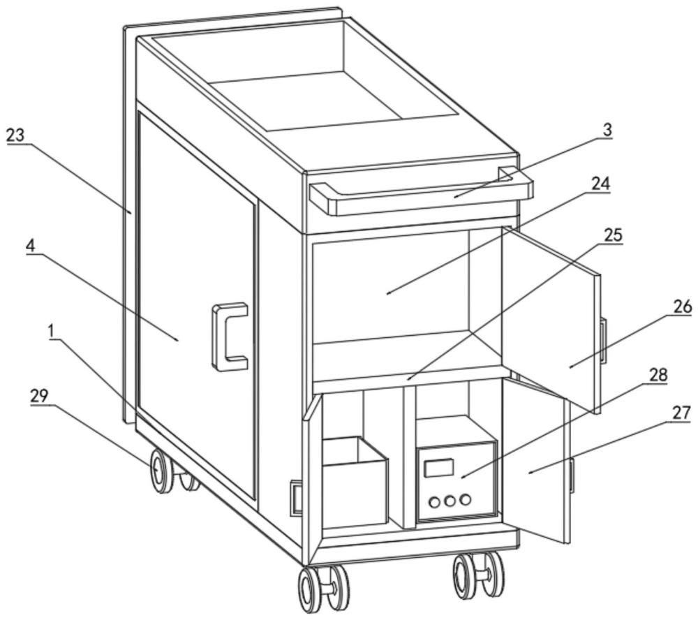 一种具有防护结构的电动助力保温送餐车的制作方法