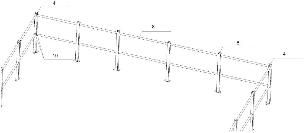 一种棉花打包机走台护栏结构、走台及棉花打包机的制作方法