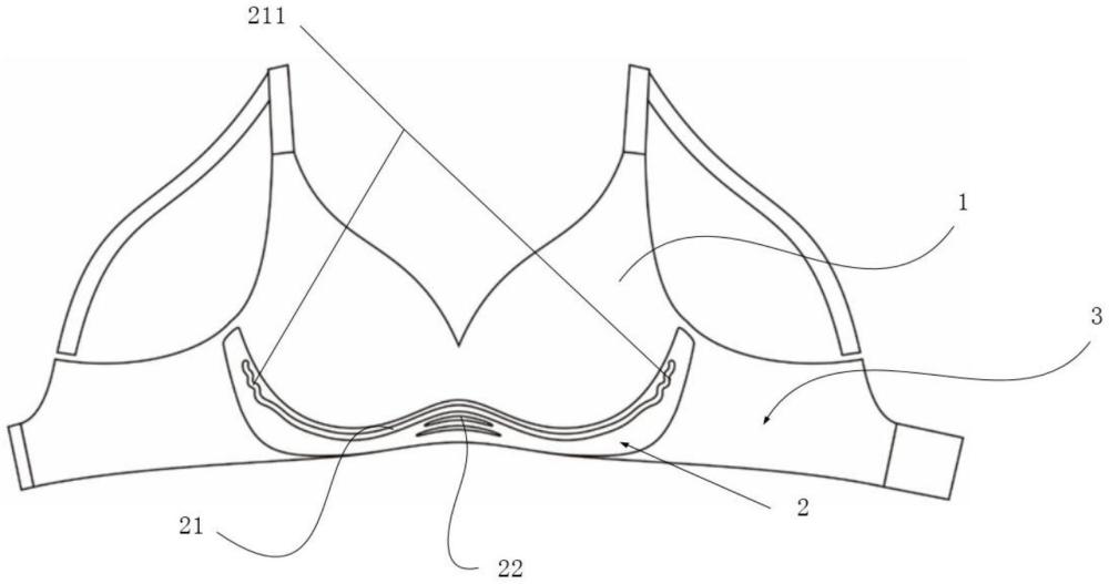 一种设置在内衣罩杯部下方的双C稳定部及无车缝内衣的制作方法