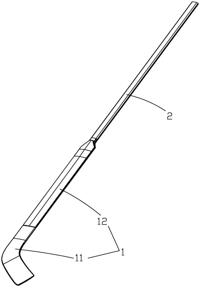 一种曲棍球守门员球杆芯体结构及曲棍球守门员球杆的制作方法
