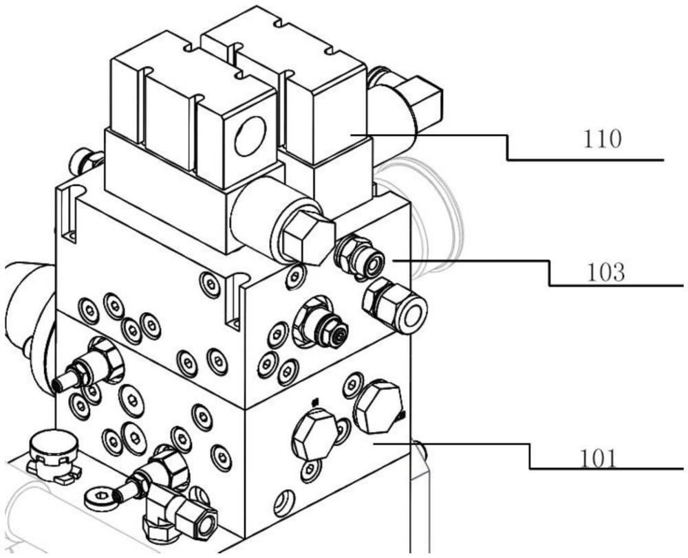 一种配合双向控制系统控制单缸油缸的集成块的制作方法