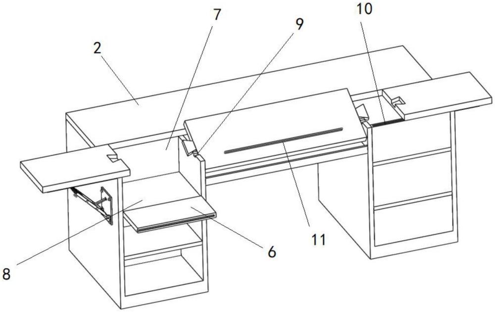 一种用于拓展桌面的托架式办公桌的制作方法