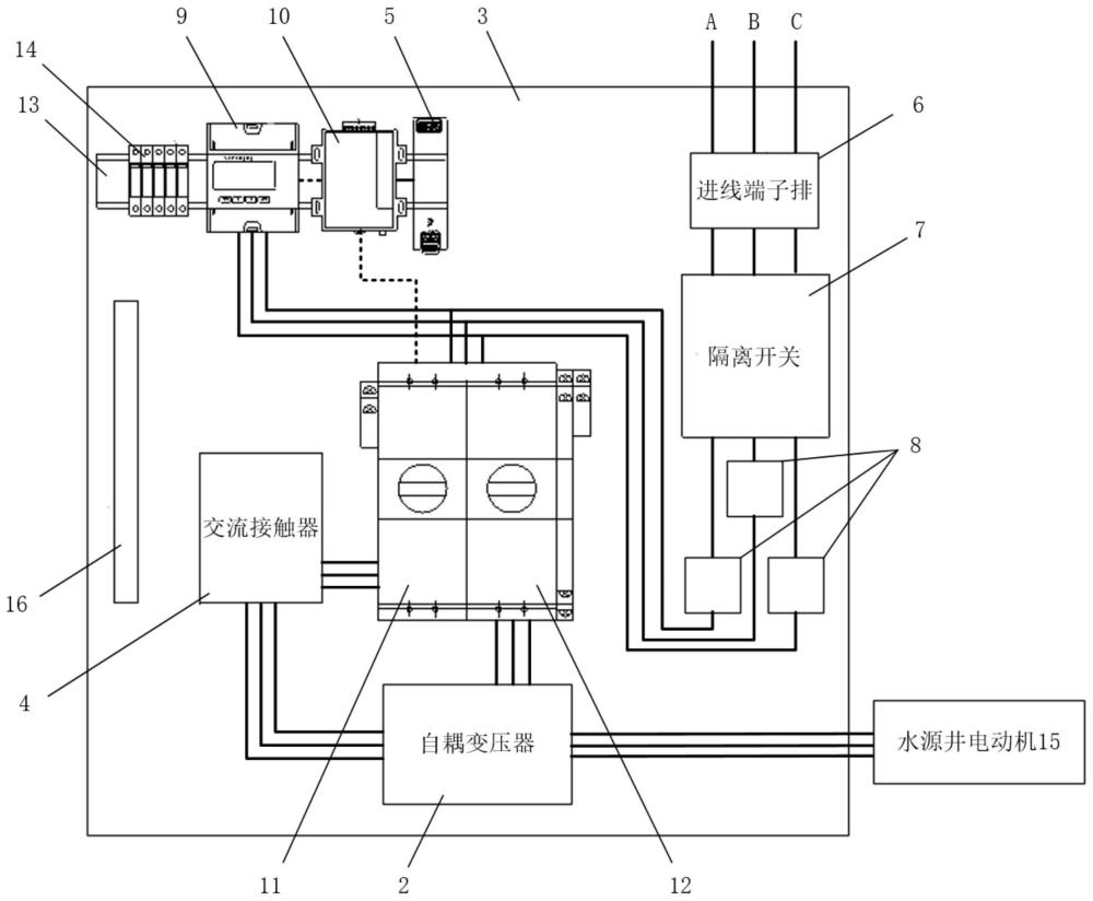 一种自耦降压控制装置、计量装置及水源井控制装置的制作方法