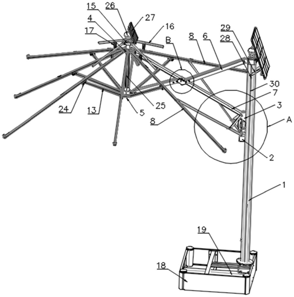 一种遮阳伞防风骨架结构及遮阳伞的制作方法