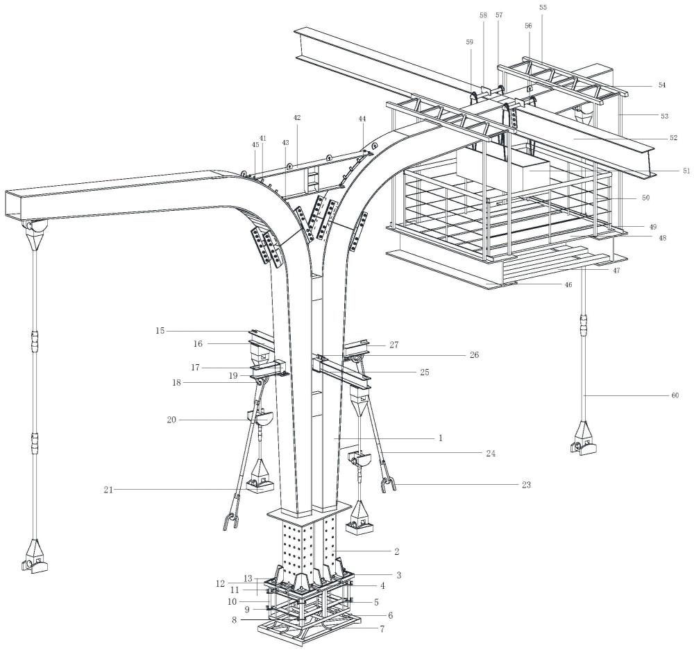 站台雨棚钢结构Y字型双柱的施工方法与流程