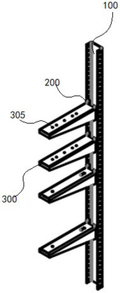 横担倾斜角度可调整的电缆支架的制作方法