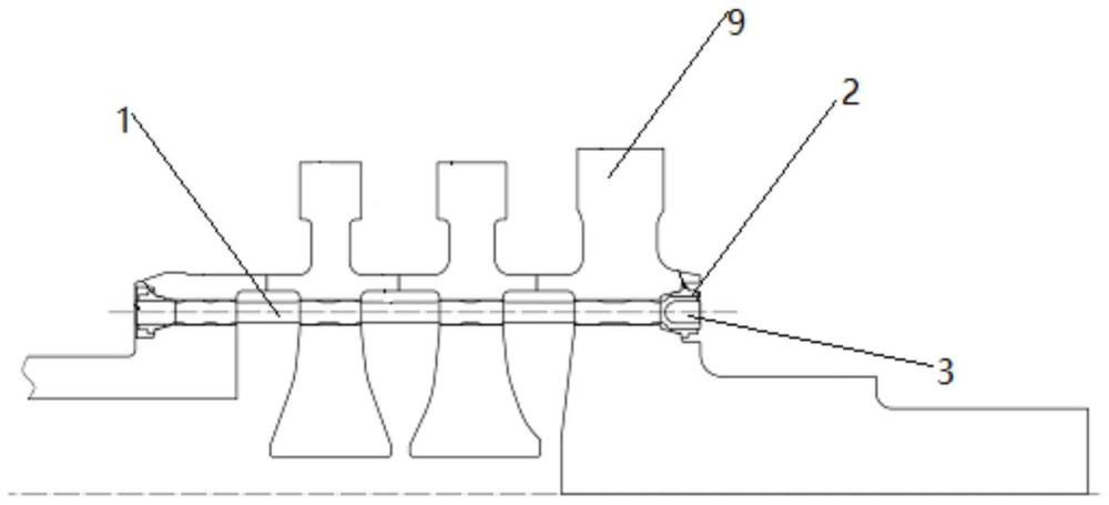 一种燃气轮机转子内螺纹拉伸式周向拉杆及其设计方法与流程