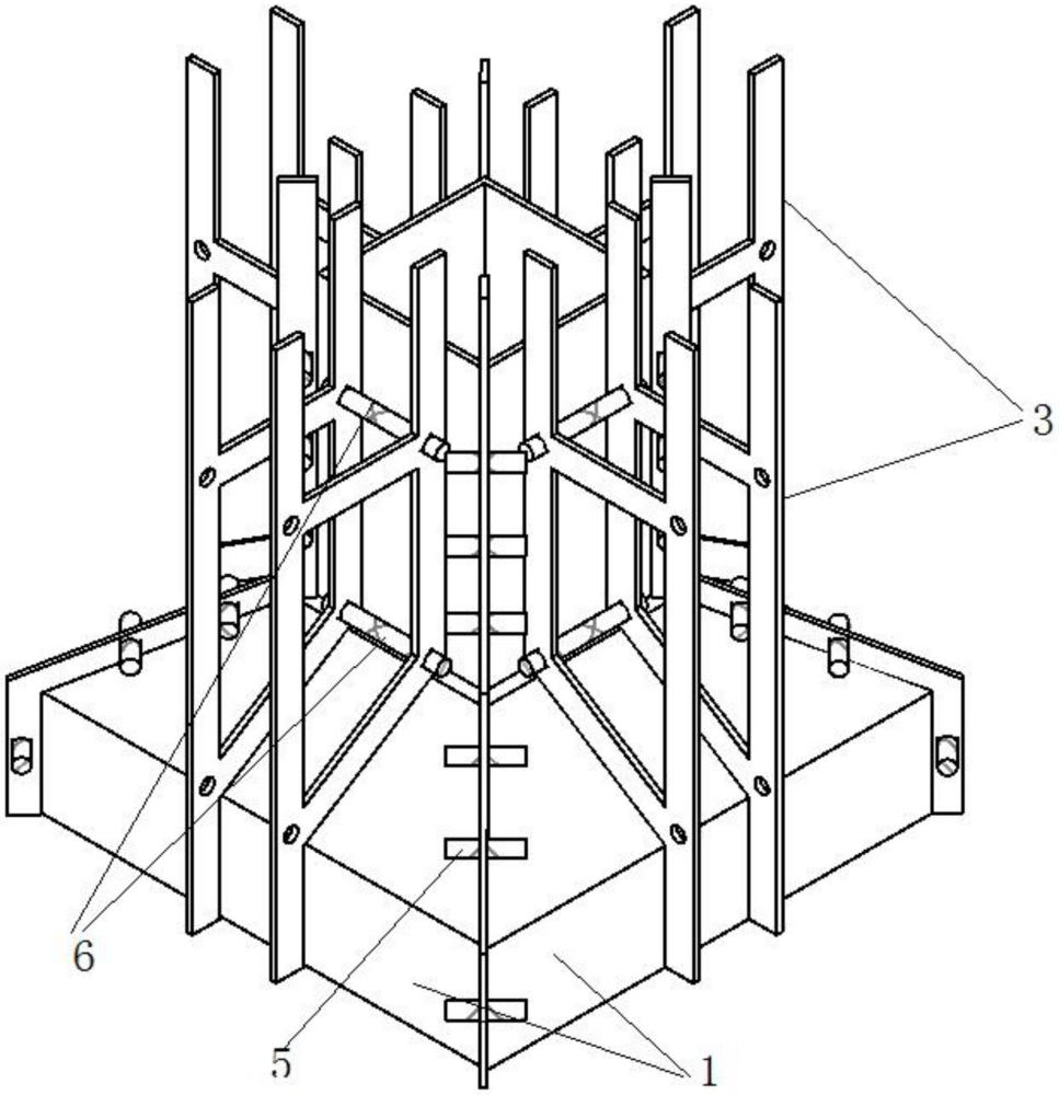 模板坡形独立基础预制、现浇两用模具的制作方法