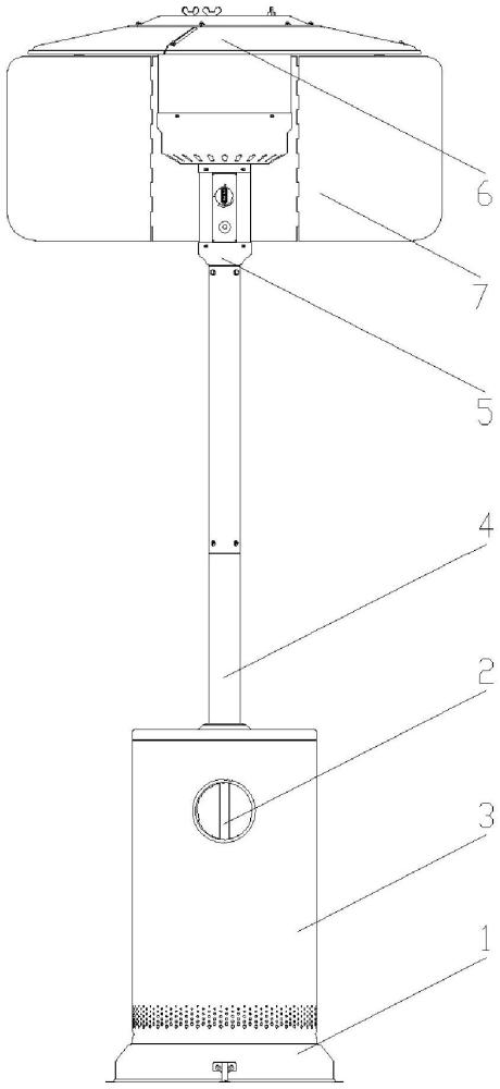 一种具有聚热板的户外取暖器的制作方法