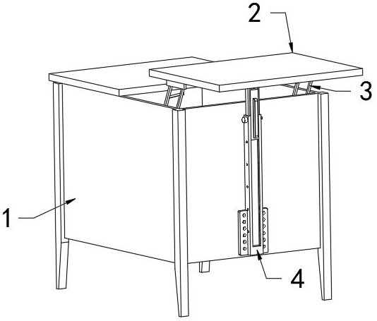 一种谷仓升降咖啡桌的桌板定位结构的制作方法