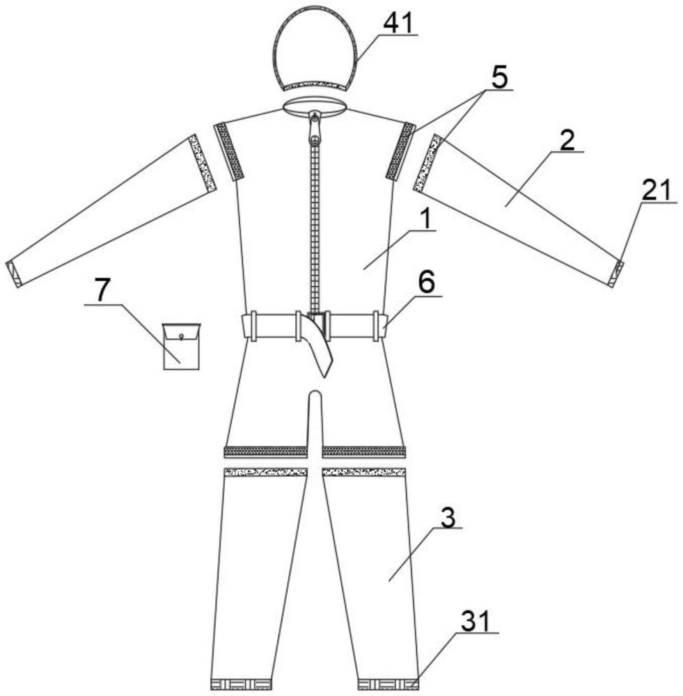 一种可拆解的无纺布工作服的制作方法