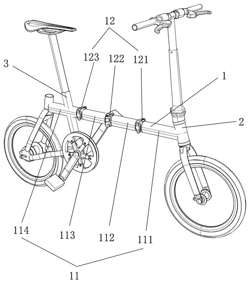 一种四段折叠式自行车的制作方法