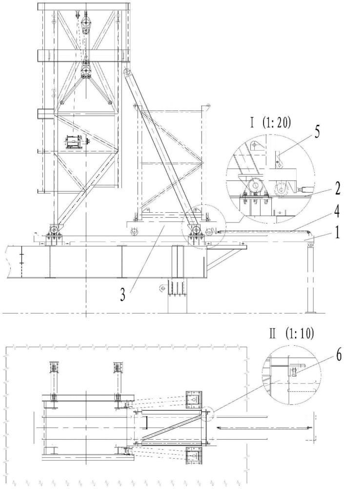 一种门型井架段安装用平移装置的制作方法