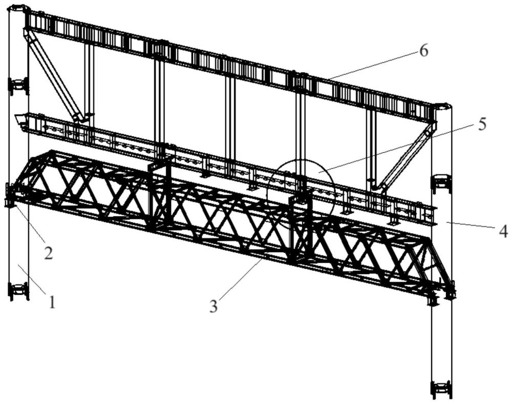一种以辅助桁架托举主桁架高空散装的施工方法与流程