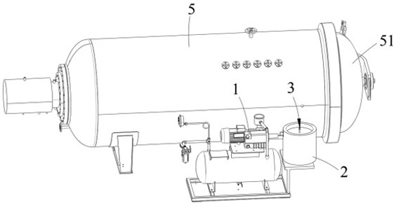 一种真空泵管道连接结构、热压罐及其工作方法与流程