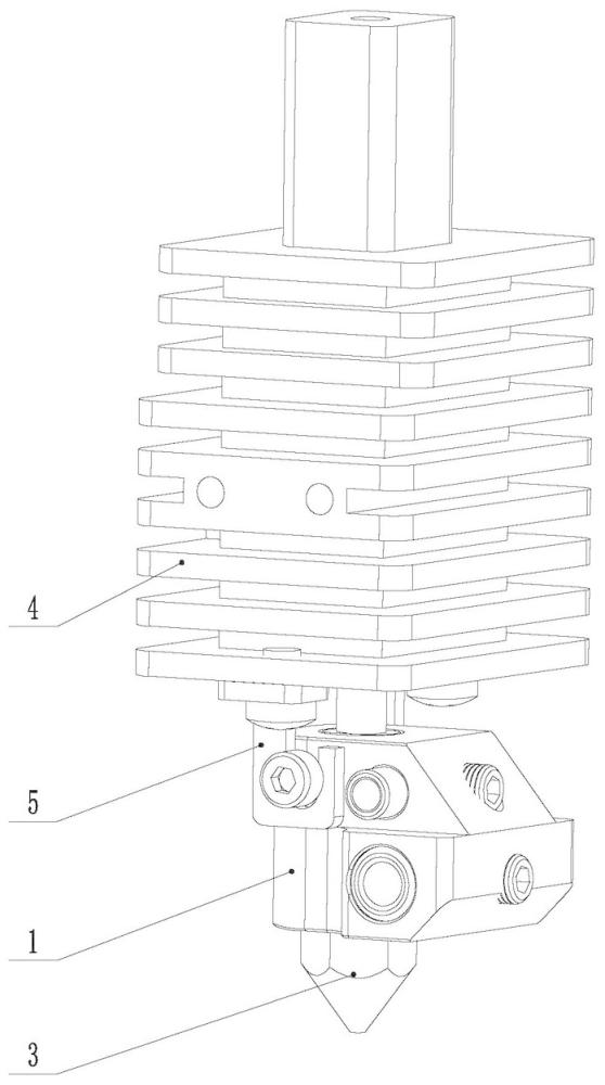 一种3D打印机热端上喷头与喉管的快拆装置的制作方法