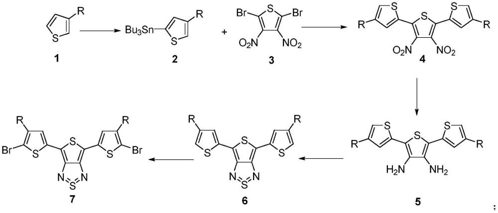 一种噻吩基并噻唑溴化物的合成方法与流程