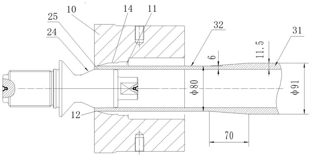 一种变截面管材挤压模具及挤压机的制作方法