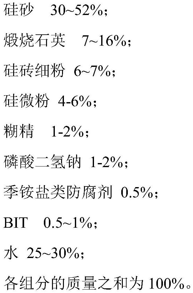 一种湿状硅质泥浆及其制备方法和应用与流程