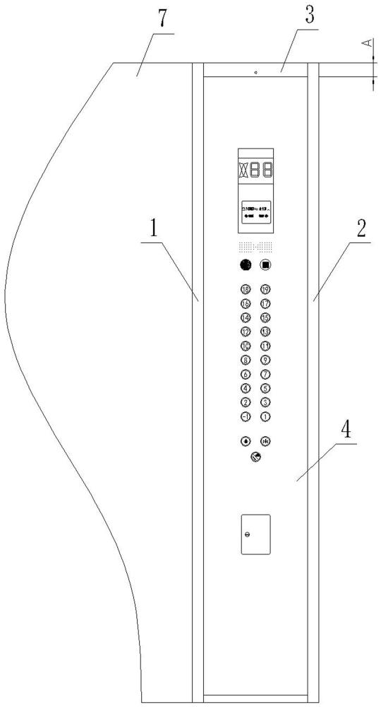 电梯内操纵箱布局结构的制作方法