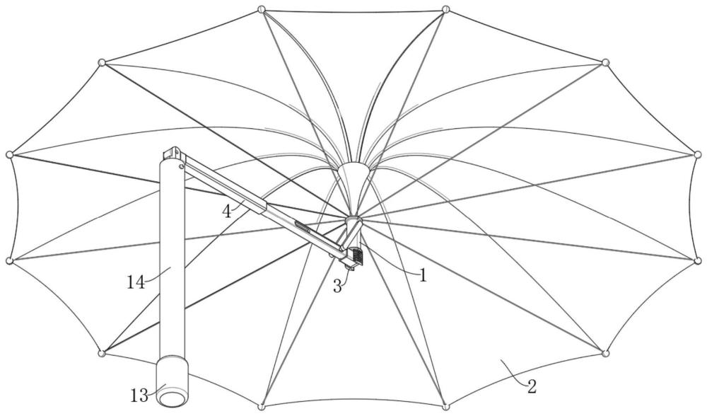一种伞柄可偏心调节的遮阳雨伞的制作方法