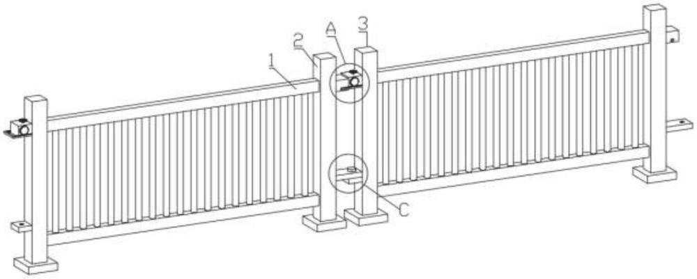 一种拼装结构及拼装式金属护栏的制作方法