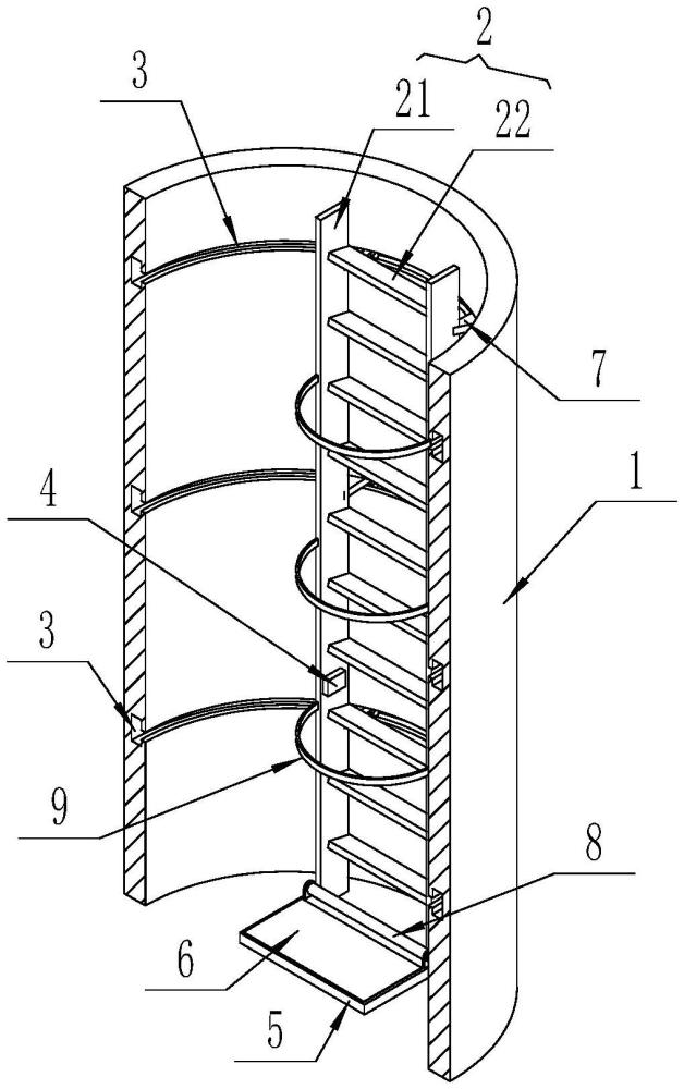 一种塔筒内置检修爬梯的制作方法