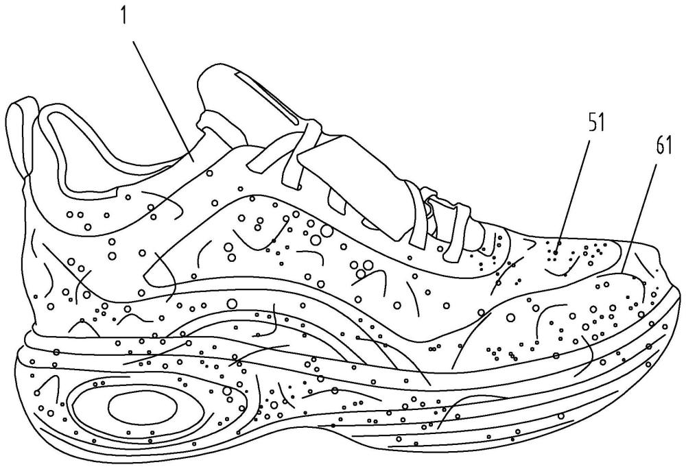 一种仿夸克粒子运动效果的成品鞋的制作方法