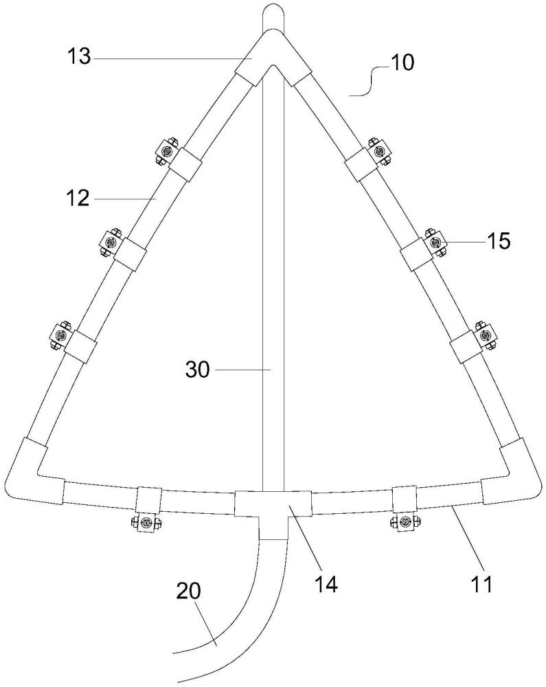 一种单面式三角形雾化喷淋器的制作方法