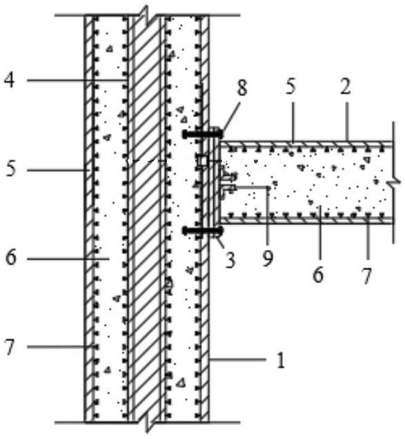一种预制钢管型钢混凝土柱与钢管混凝土梁连接节点的制作方法