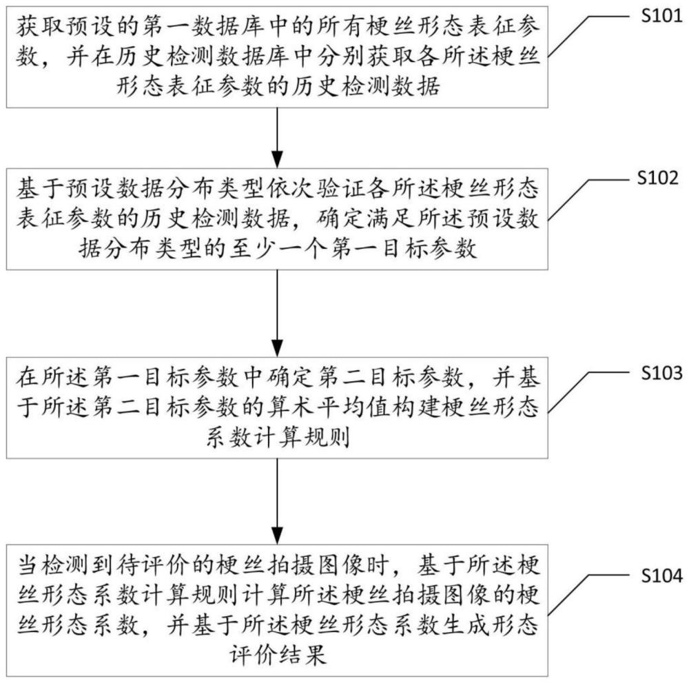 一种梗丝形态评价方法、装置、电子设备及存储介质与流程