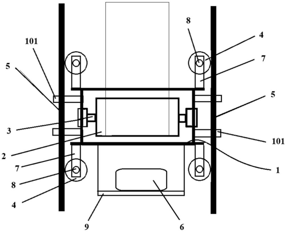 一种皮带输送机张紧装置重锤配重导向装置的制作方法