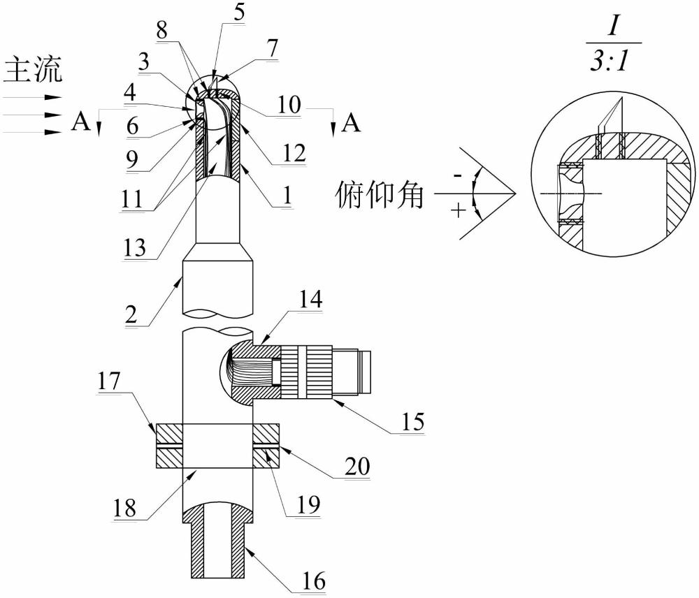 一种高频动态三维全参数热线式探针