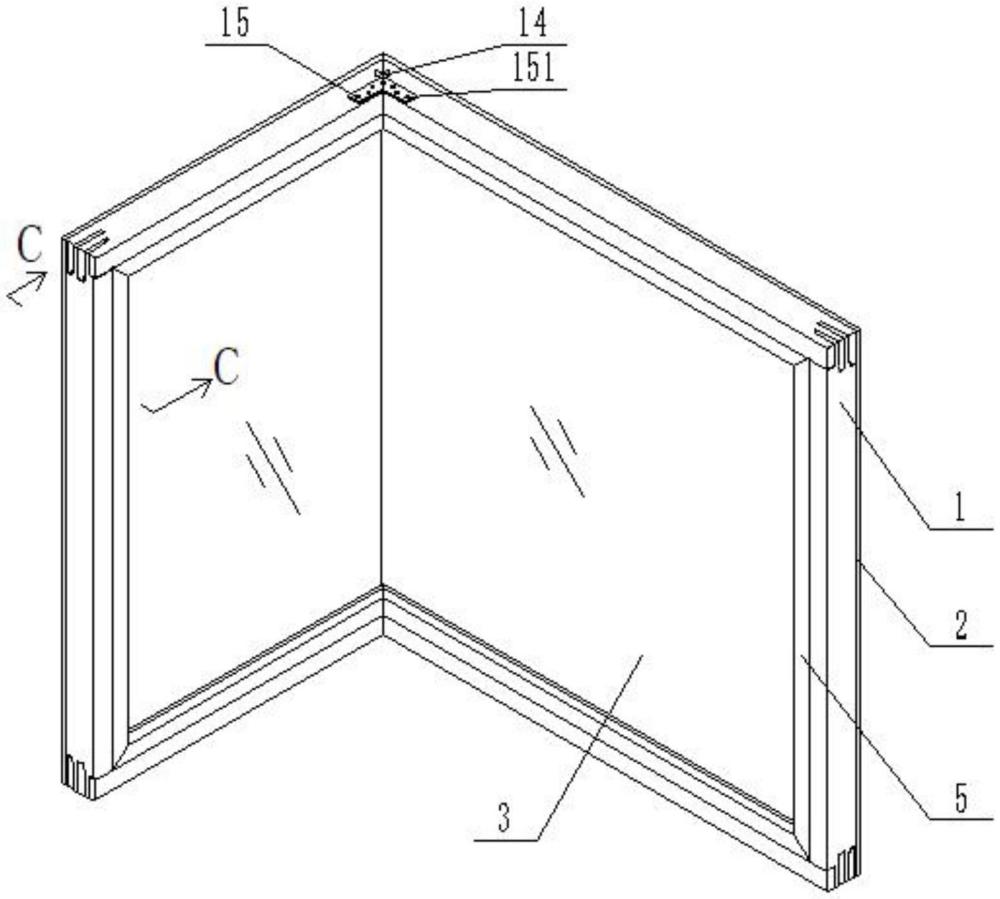 一种铝木复合无立柱转角窗的制作方法