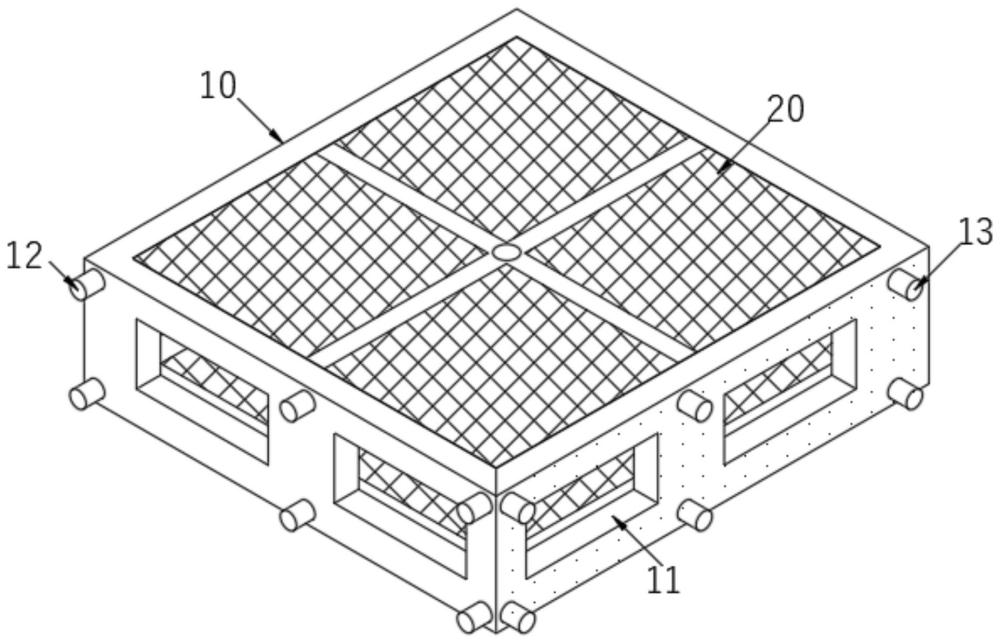 带组合插接杆的田字型塑料托盘的制作方法