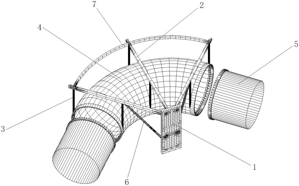 一种隧道用通风筒转角支架的制作方法