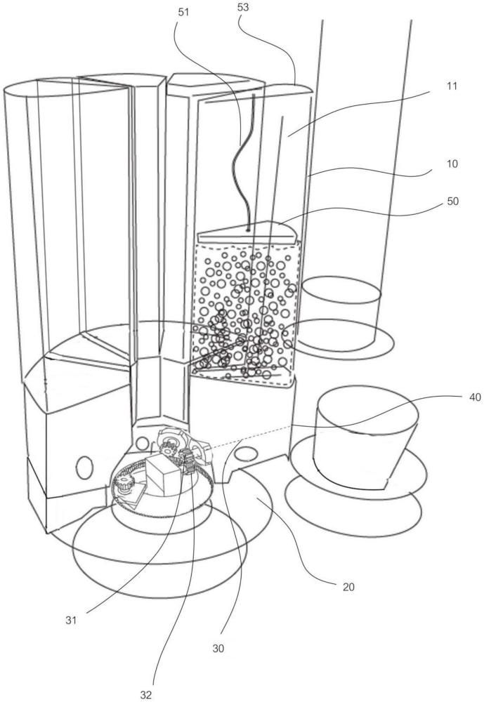 用于检查物料容器内剩余物料的机械结构的制作方法