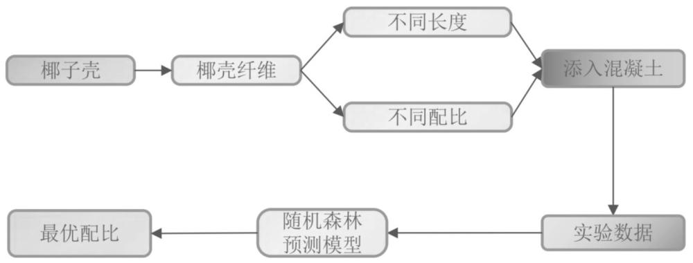 基于随机森林预测椰壳纤维提高混凝土强度的方法及系统