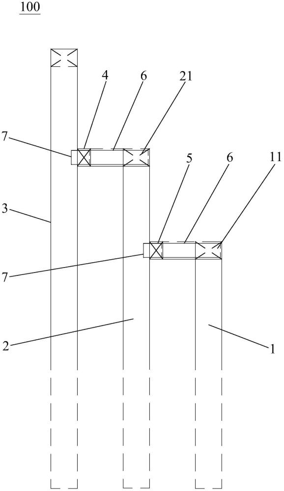 高低多排桩支护体系桩身连接结构的制作方法