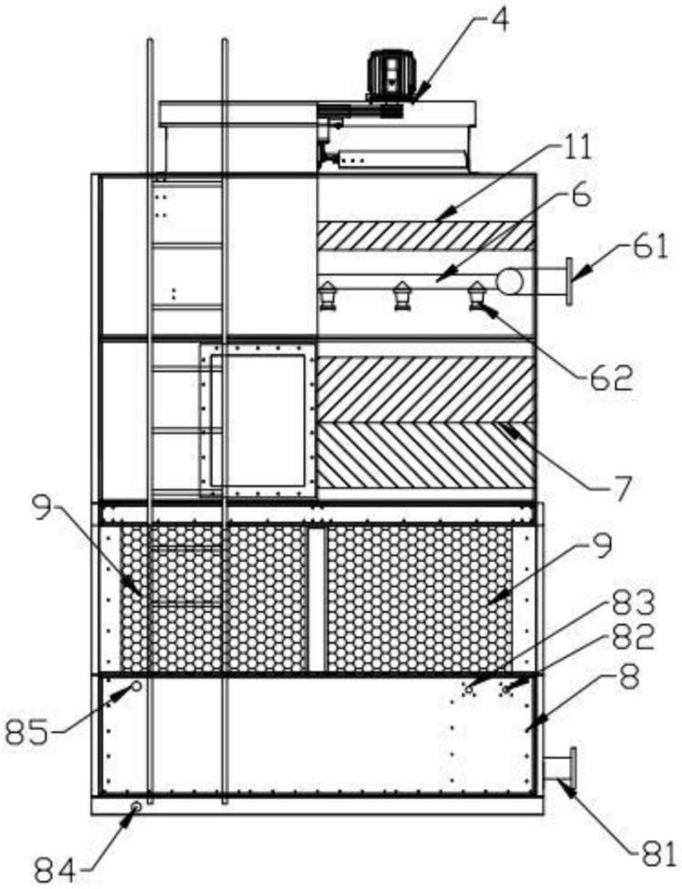 钢制方形逆流过滤型冷却塔的制作方法