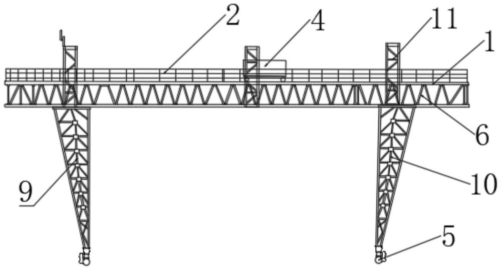 一种风电行业用新型双主梁桁架式起重机的制作方法