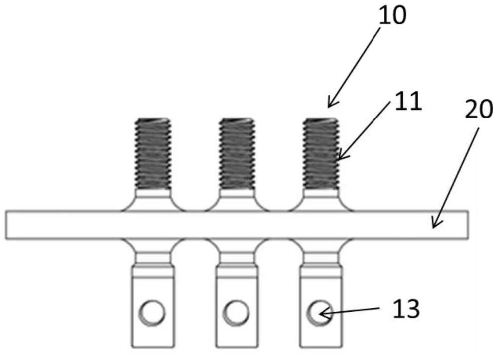 用于双模空调压缩机电机的三相接线柱连接结构的制作方法