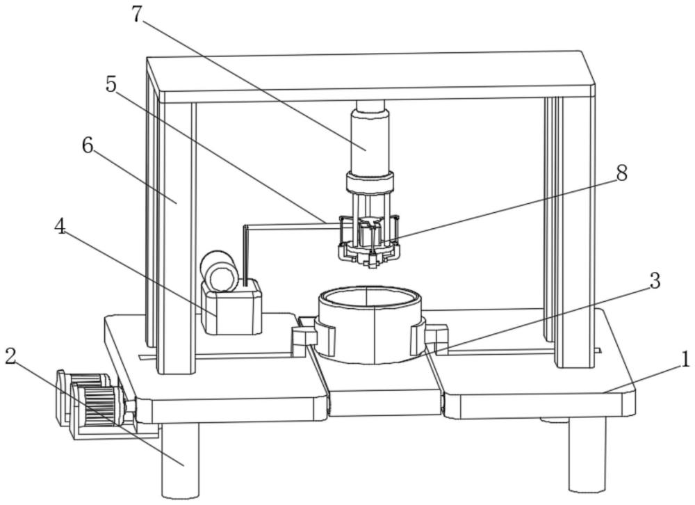 一种具有分离功能的玻璃制品用吹泡机的制作方法