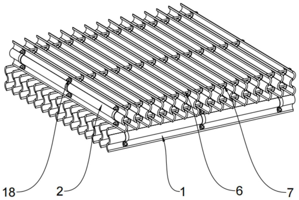 一种S型排列的冷却塔用竹格填料的制作方法