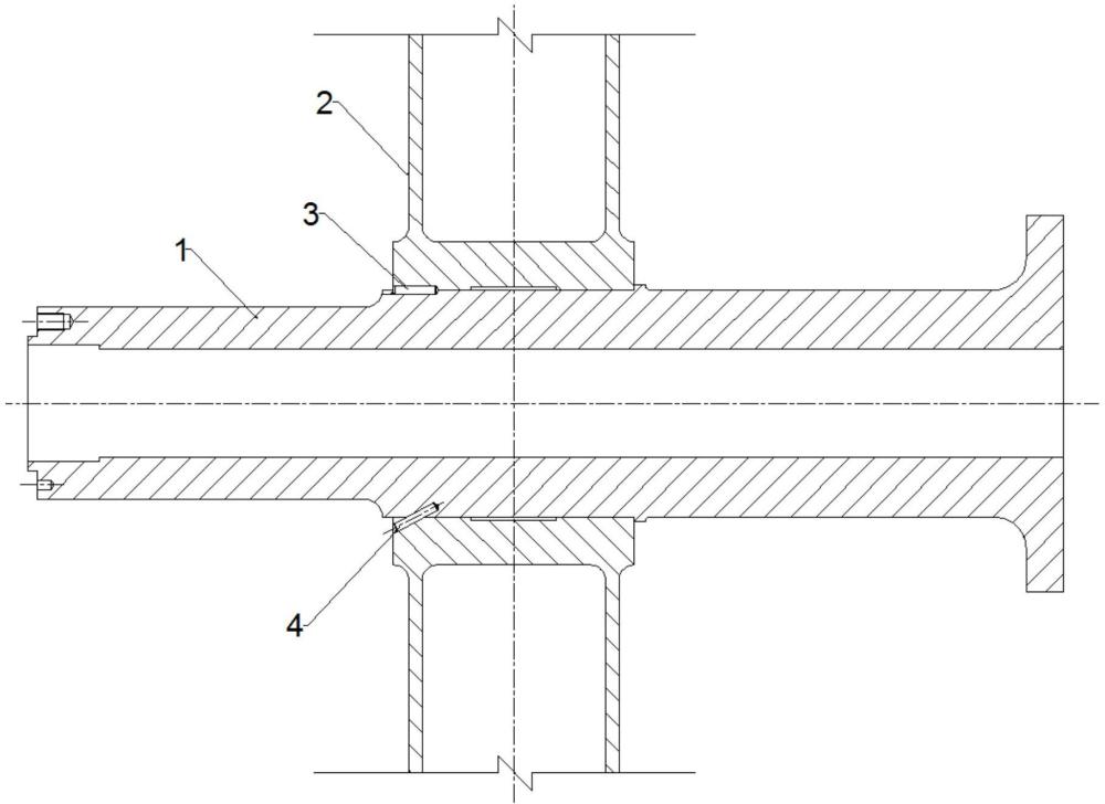 卧式水轮发电机主轴与转子支架返松后的紧固结构的制作方法