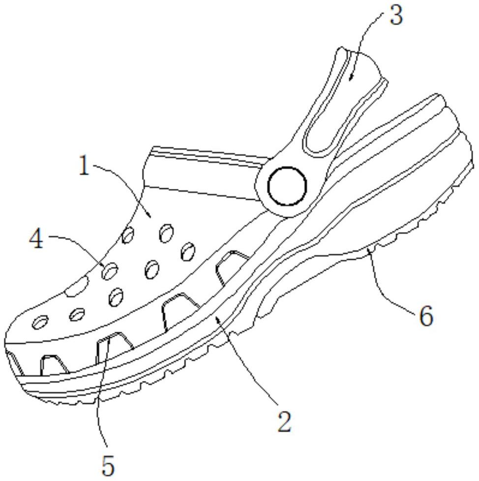 一种防滑透气型花园鞋的制作方法
